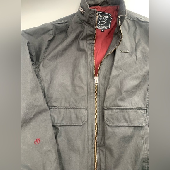 Electric Jacket Mens XL Gray Evolution Full Zip Waxed Canvas - Picture 8 of 10